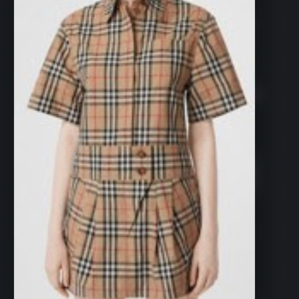Burberry Short-sleeve Vintage Check Shirt Dress
